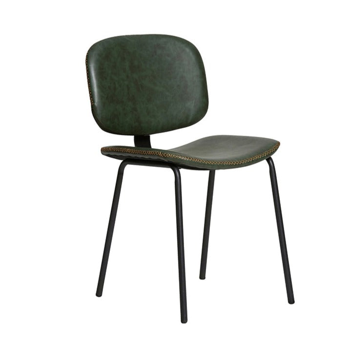 Set 2 sedie in ecopelle verde Tatorba 45x48 h52 cm