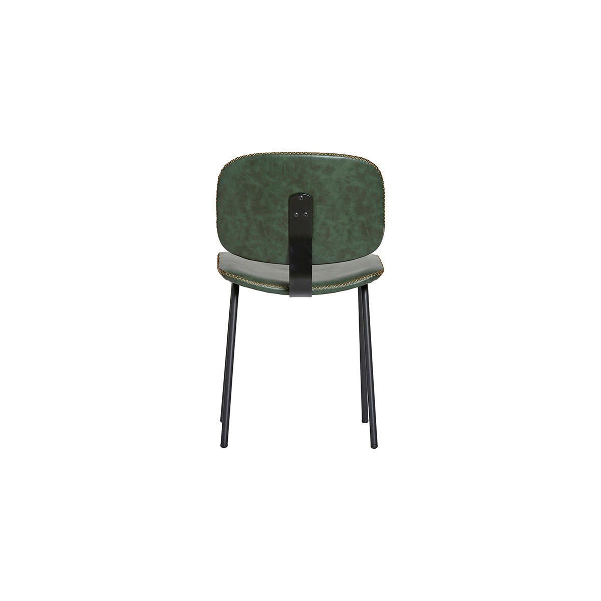 Set 2 sedie in ecopelle verde Tatorba 45x48 h52 cm