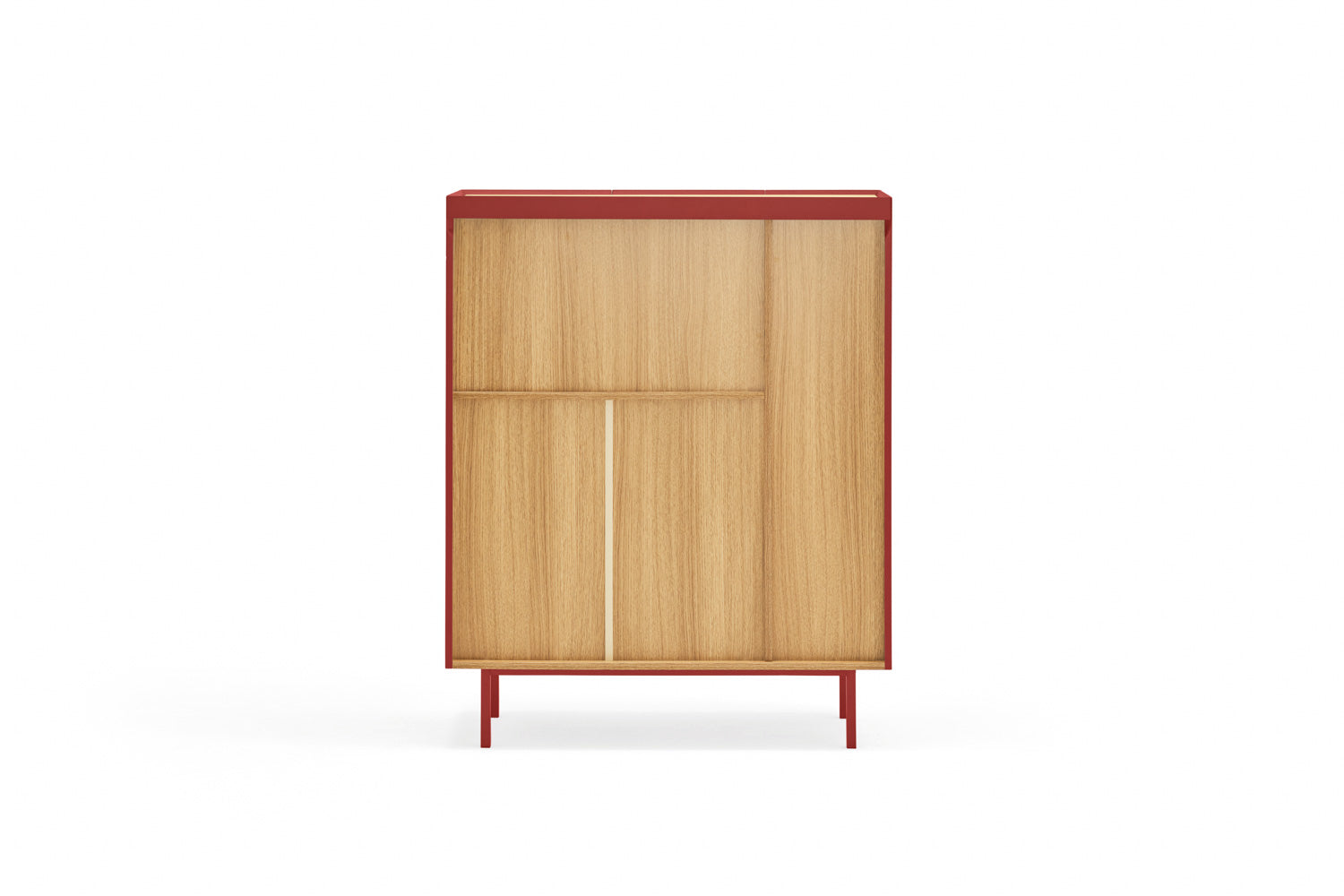 Credenza 3 ante rosso Arista di Teulat 95x120 cm