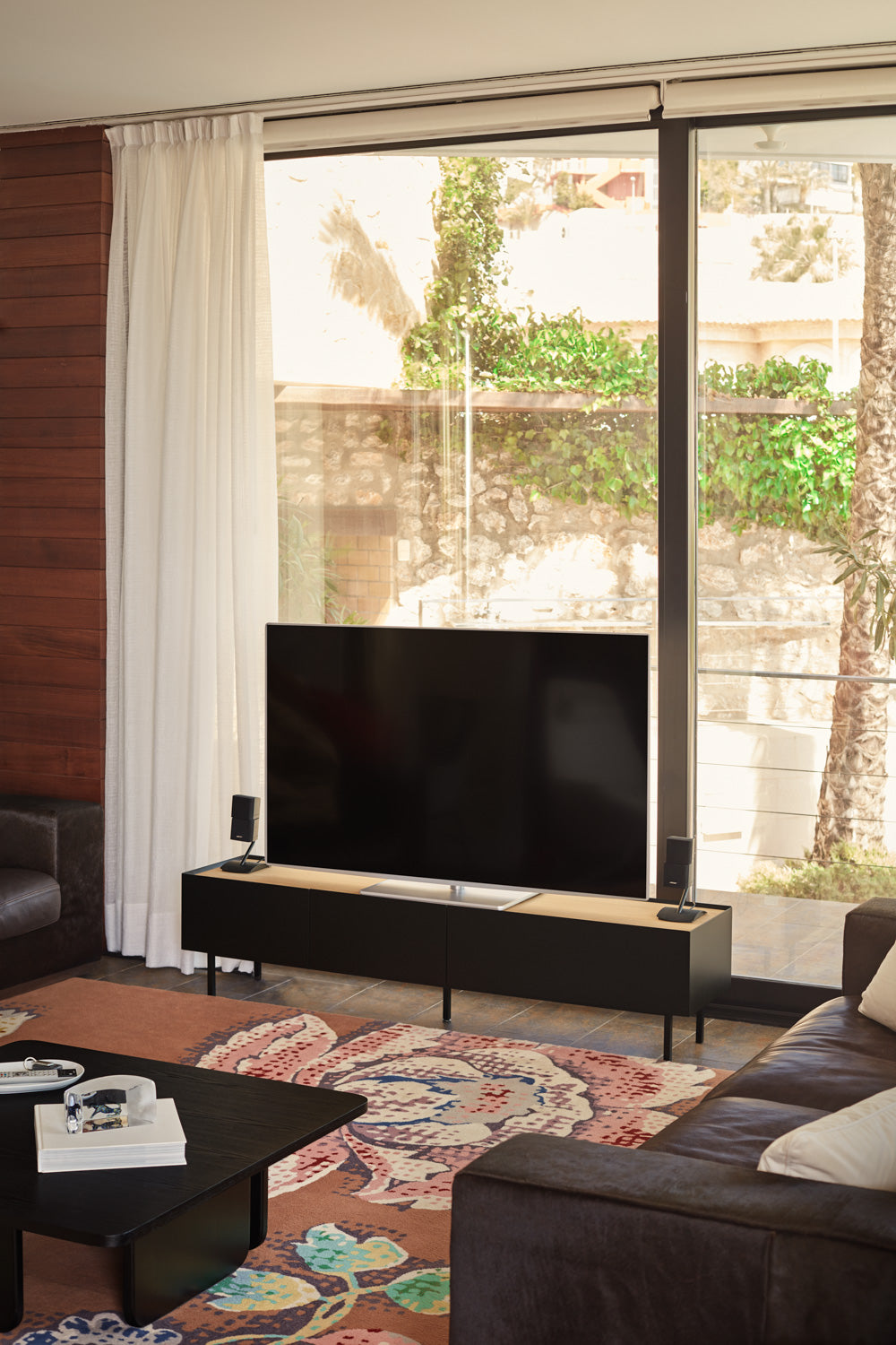 Mobile TV nero Arista di Teulat 180x40 cm