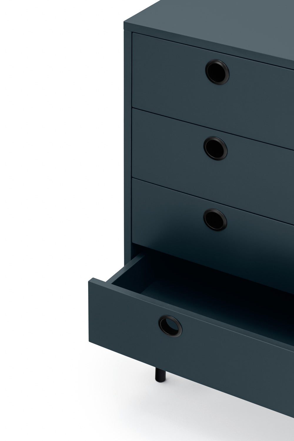 Cassettiera blu 4 cassetti e 1 anta - Punto di Teulat 97x45 cm