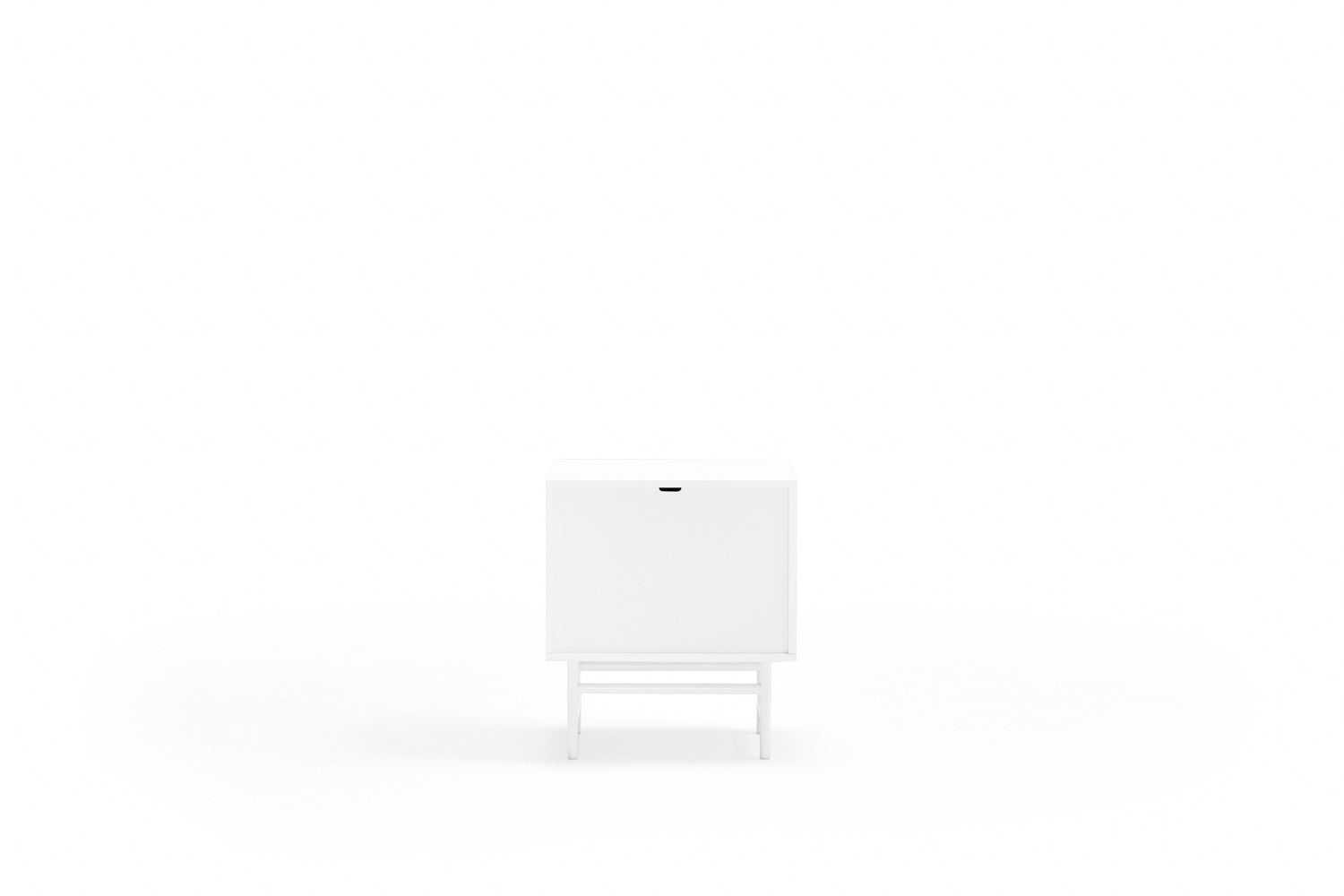 Comodino bianco 3 cassetti 1 anta - Punto di Teulat 48x35 cm