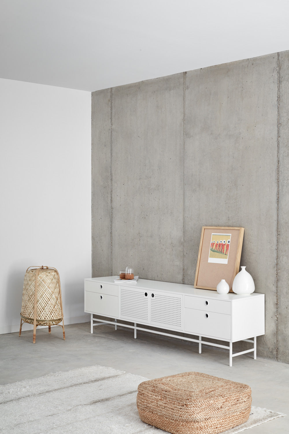 Mobile TV bianco Punto di Teulat 180x40 cm