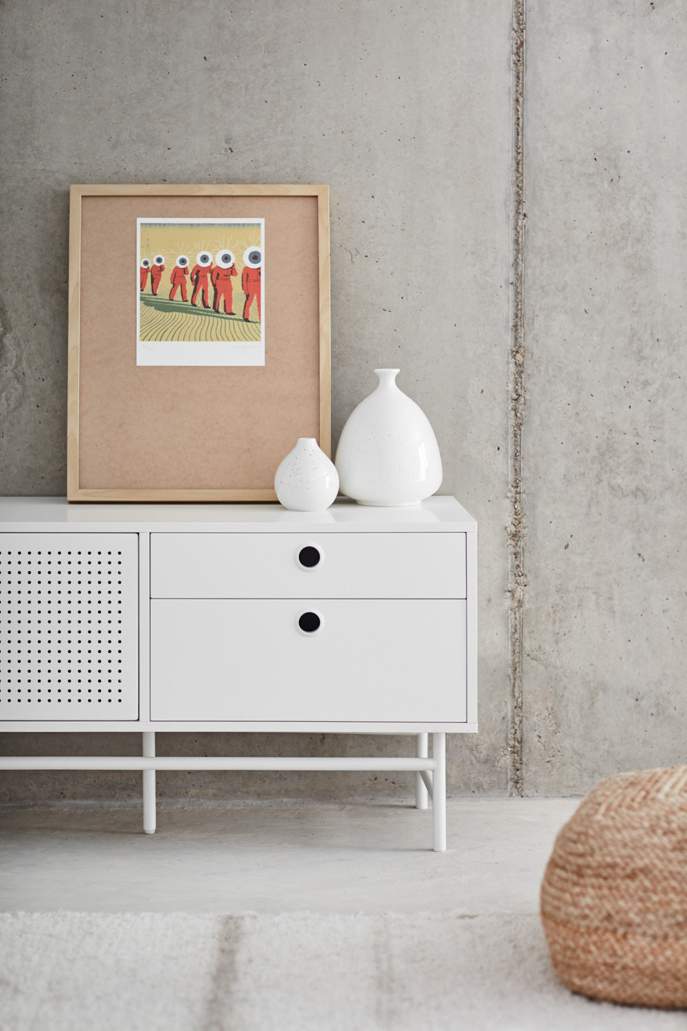 Mobile TV bianco Punto di Teulat 180x40 cm