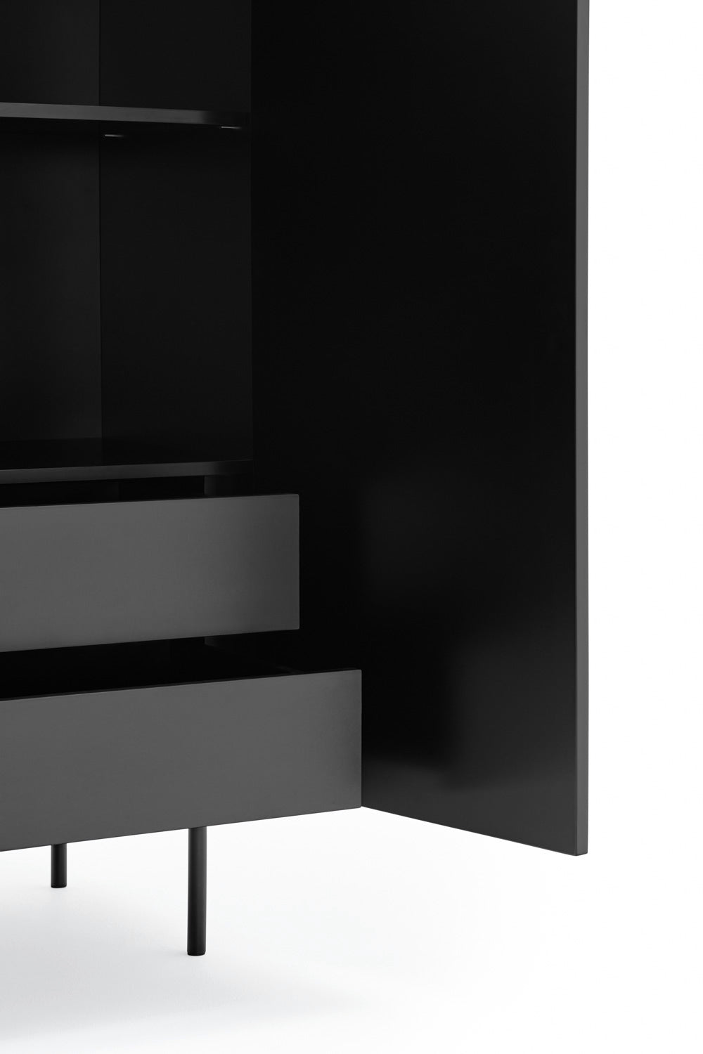 Credenza moderna nera 2 ante Sierra di Teulat 97x130 cm