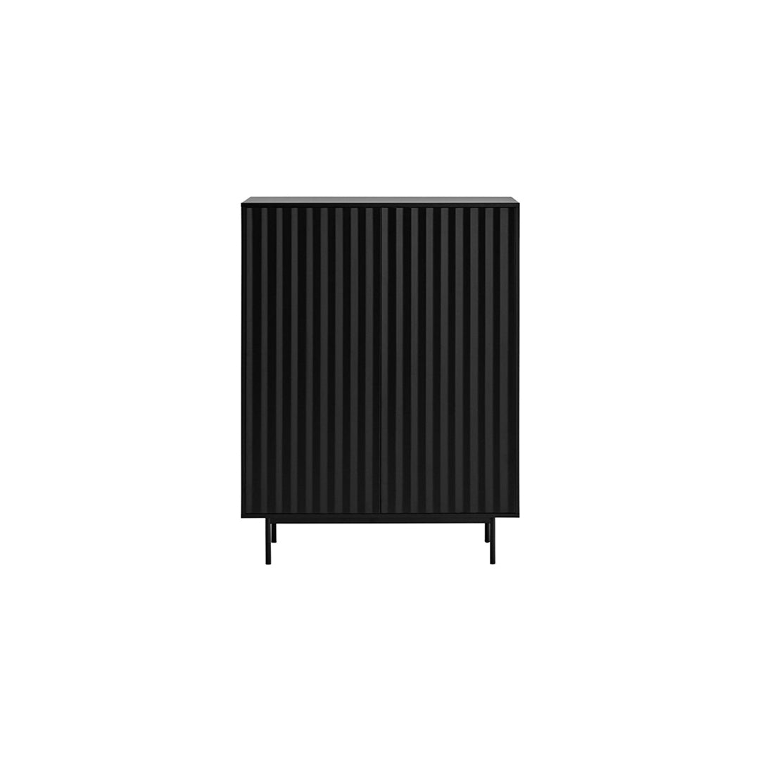 Credenza moderna nera 2 ante Sierra di Teulat 97x130 cm
