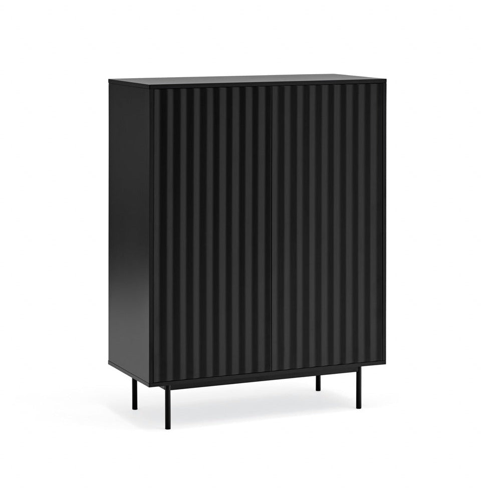 Credenza moderna nera 2 ante Sierra di Teulat 97x130 cm