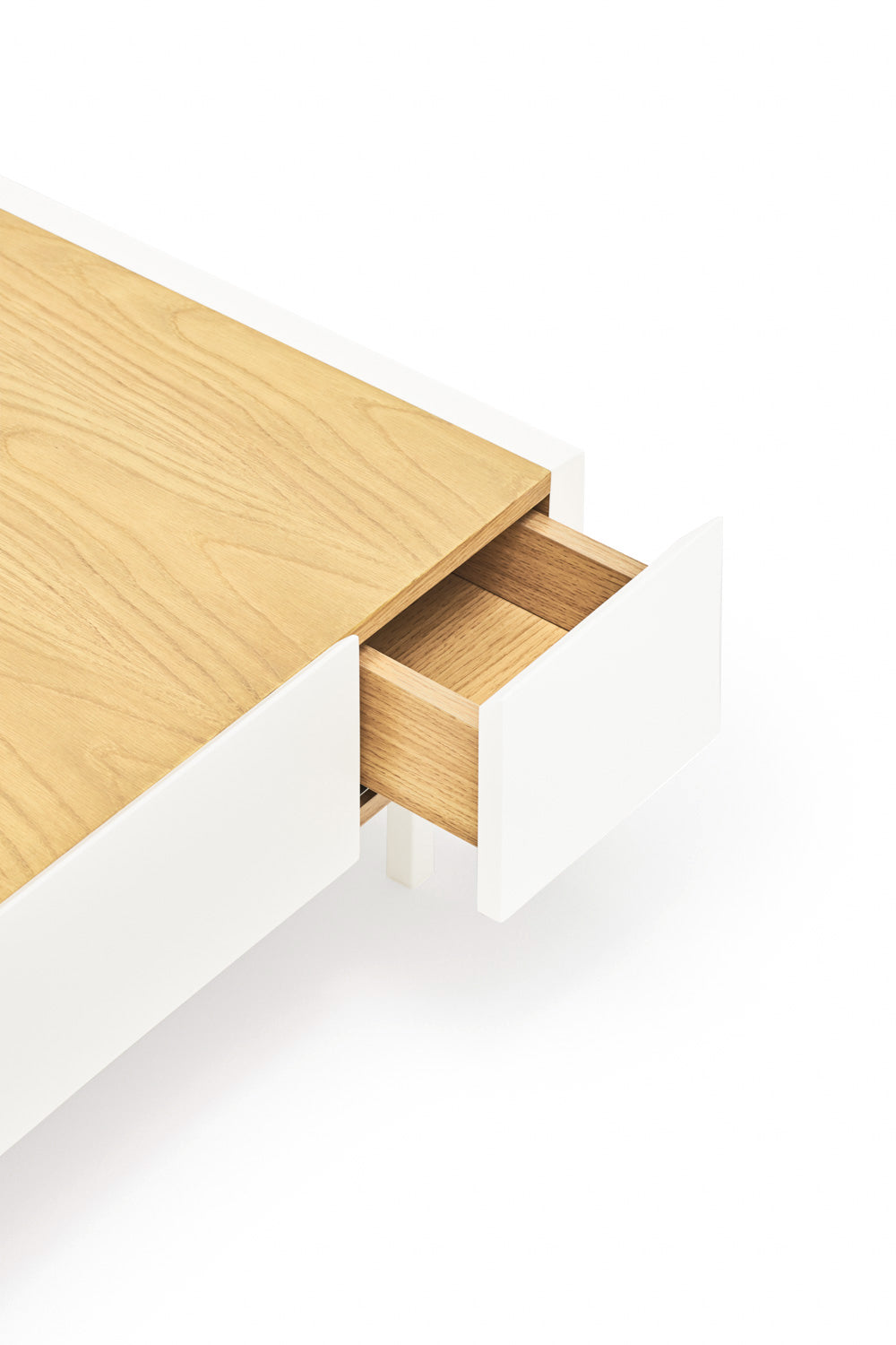 Tavolino per soggiorno rettangolare bianco Arista di Teulat 110x60 cm