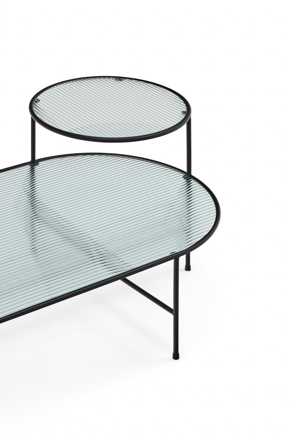 Set di 2 Tavolini per Soggiorno Tavolino nero Nix di Teulat 120x60 cm