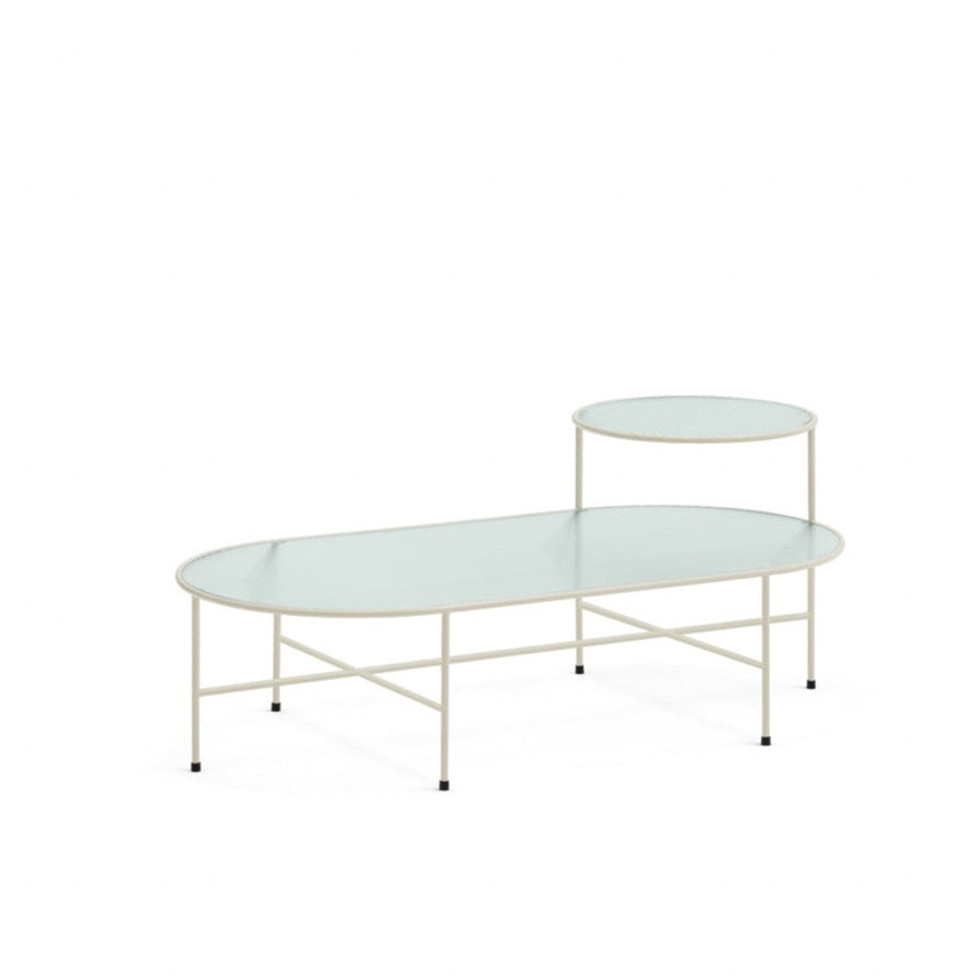 Set di 2 tavolini per Soggiorno crema Nix Teulat 120x60 cm