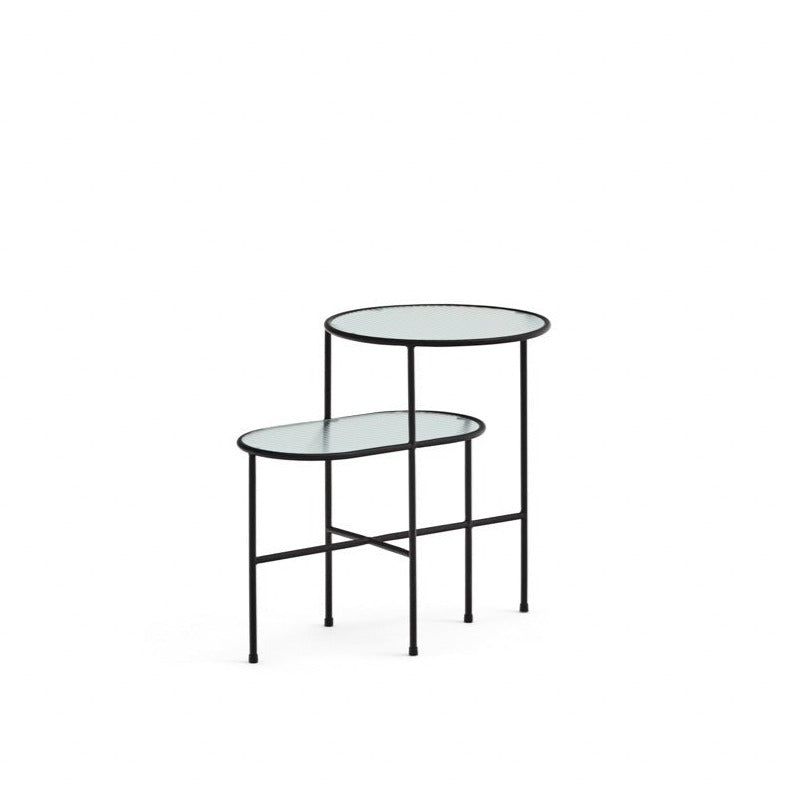Set di 2 tavolini per Salotto nero Nix di Teulat 60x40 cm
