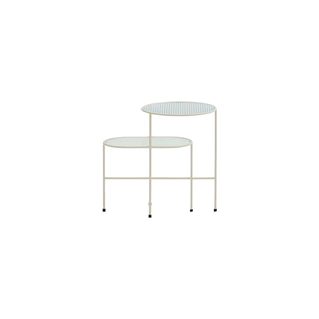 Set di 2 Tavolini per Soggiorno crema Nix di Teulat 60x40 cm
