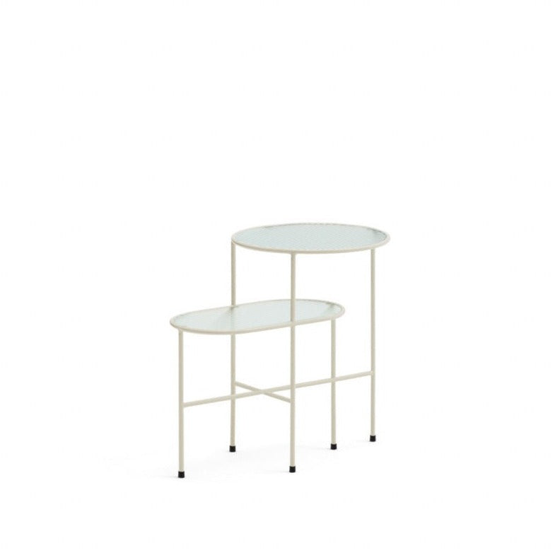 Set di 2 Tavolini per Soggiorno crema Nix di Teulat 60x40 cm