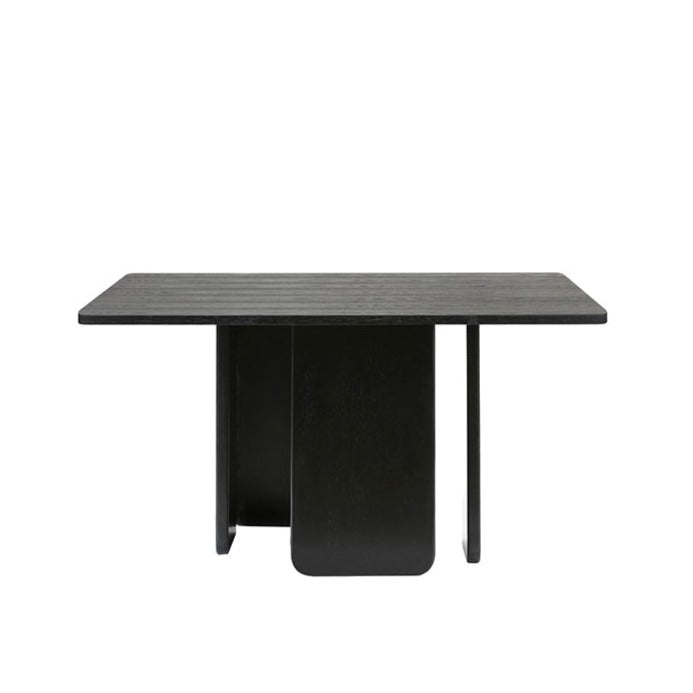 Tavolo 4 posti in legno frassino nero Arq di Teulat 137x137 cm