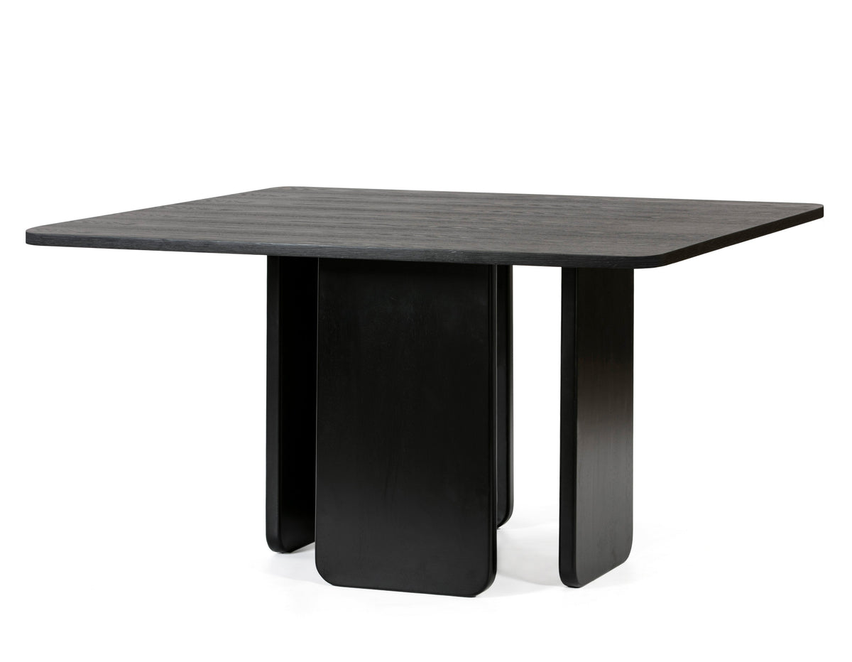 Tavolo 4 posti in legno frassino nero Arq di Teulat 137x137 cm