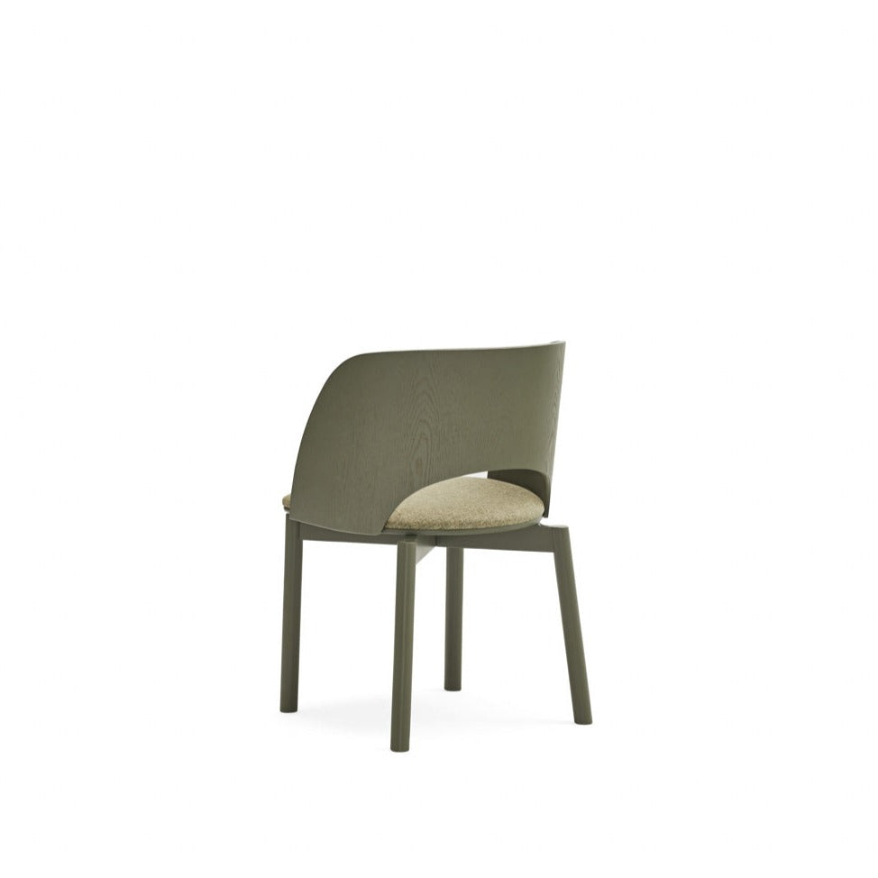 Set 2 sedie in frassino verde oliva Dam 50x78 h45 cm