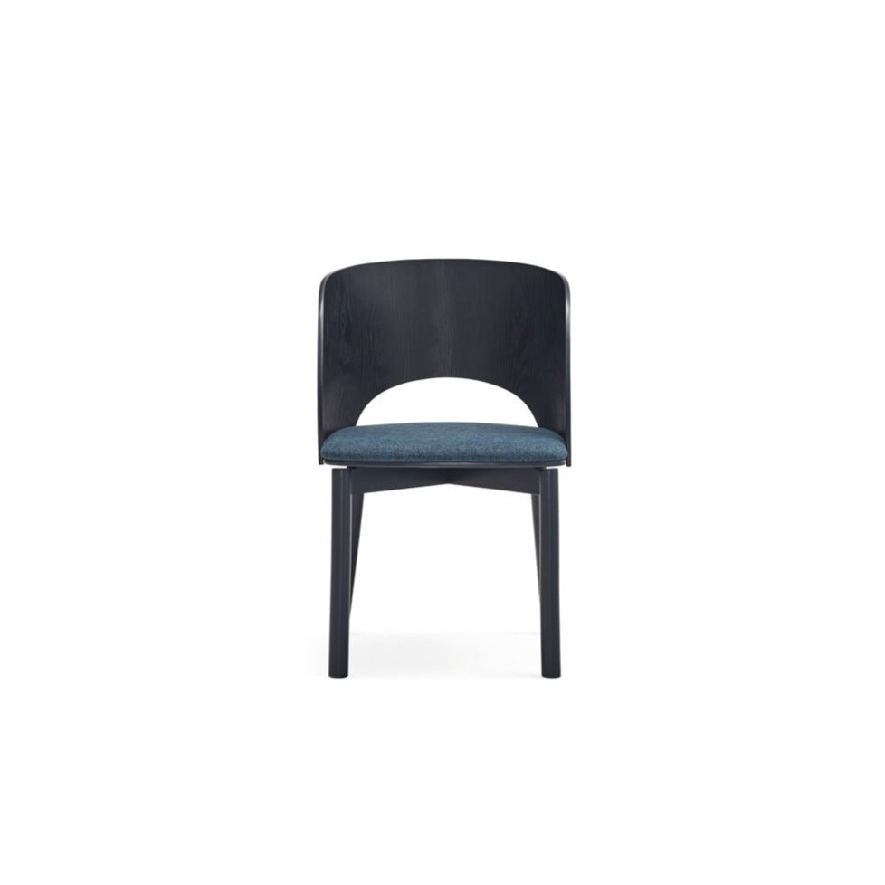 Set 2 sedie in frassino blu Dam 50x78 h45 cm