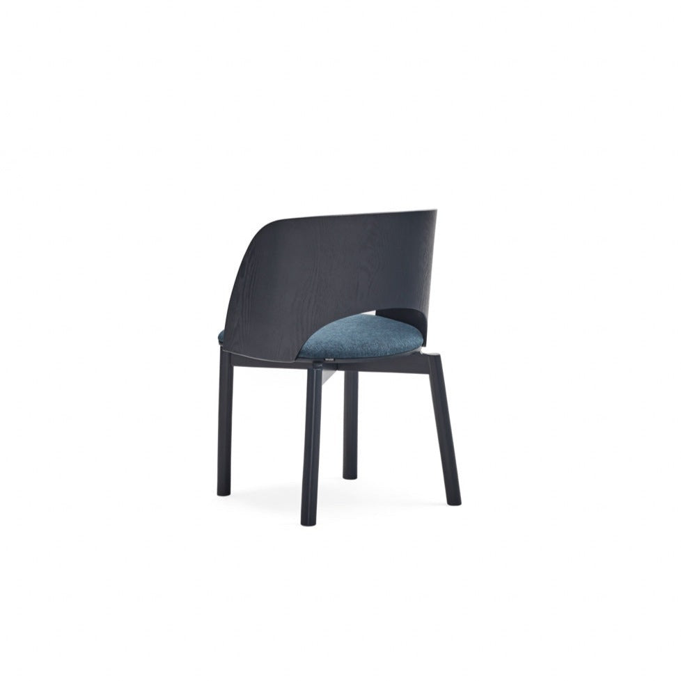 Set 2 sedie in frassino blu Dam 50x78 h45 cm