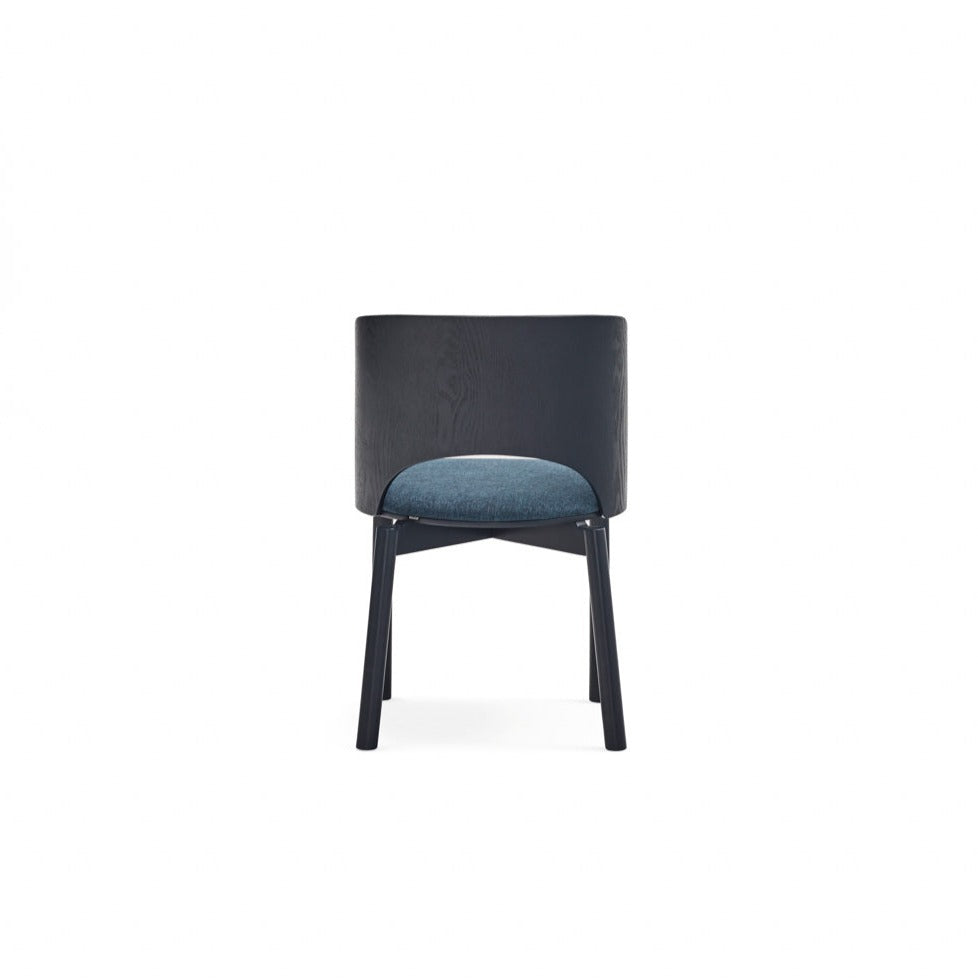 Set 2 sedie in frassino blu Dam 50x78 h45 cm
