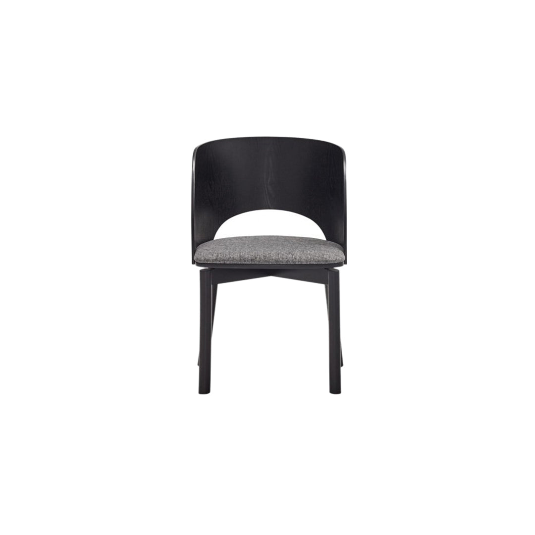 Set 2 sedie in frassino nero Dam 50x78 h45 cm