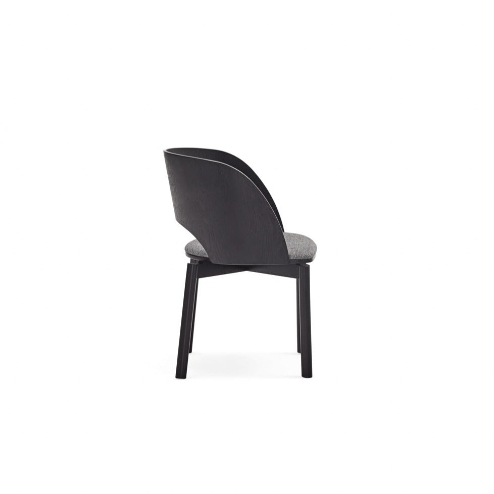 Set 2 sedie in frassino nero Dam 50x78 h45 cm