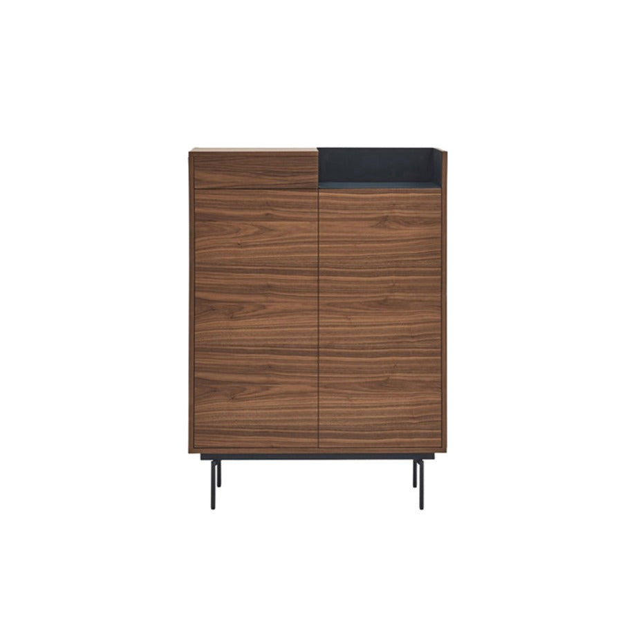 Credenza 2 ante noce/blu Valley di Teulat 92x130 cm