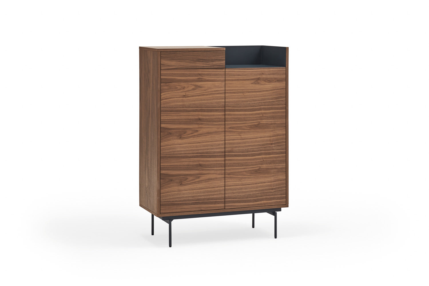 Credenza 2 ante noce/blu Valley di Teulat 92x130 cm