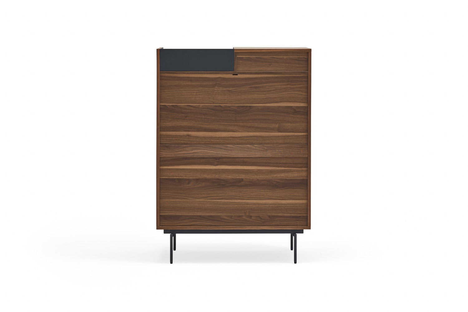 Credenza 2 ante noce/blu Valley di Teulat 92x130 cm