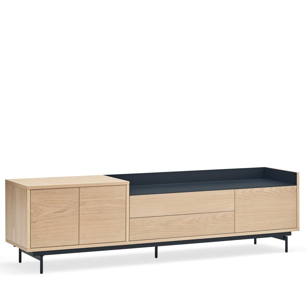 Mobile TV rovere/blu Valley di Teulat 180x40 cm