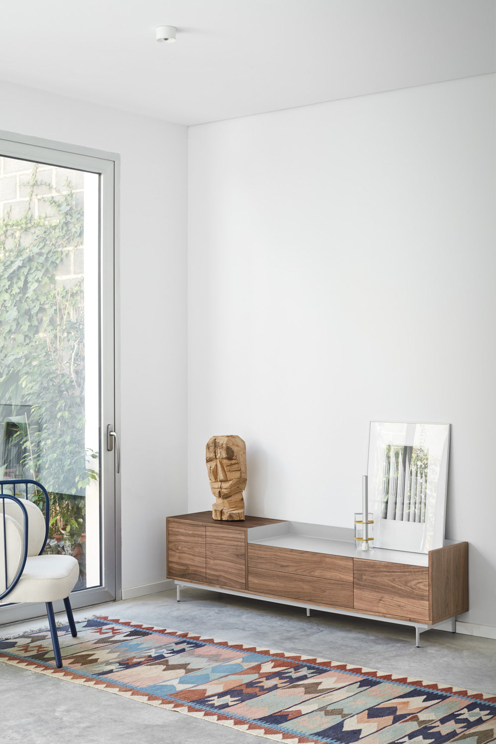 Mobile TV noce/grigio chiaro Valley di Teulat 180x40 cm