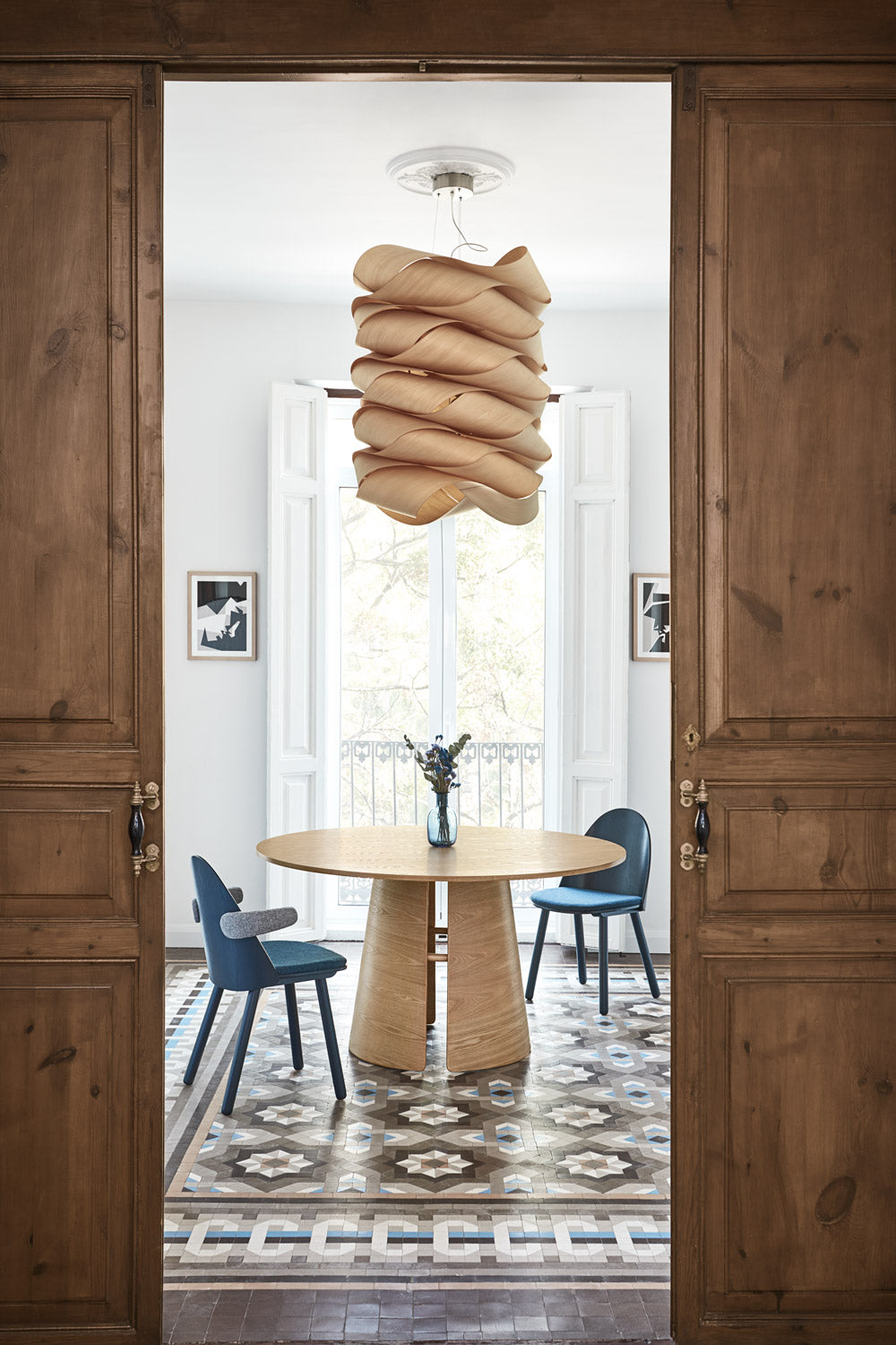 Tavolo tondo 4 posti in legno colore naturale Cep di Teulat Ø137 h75 cm