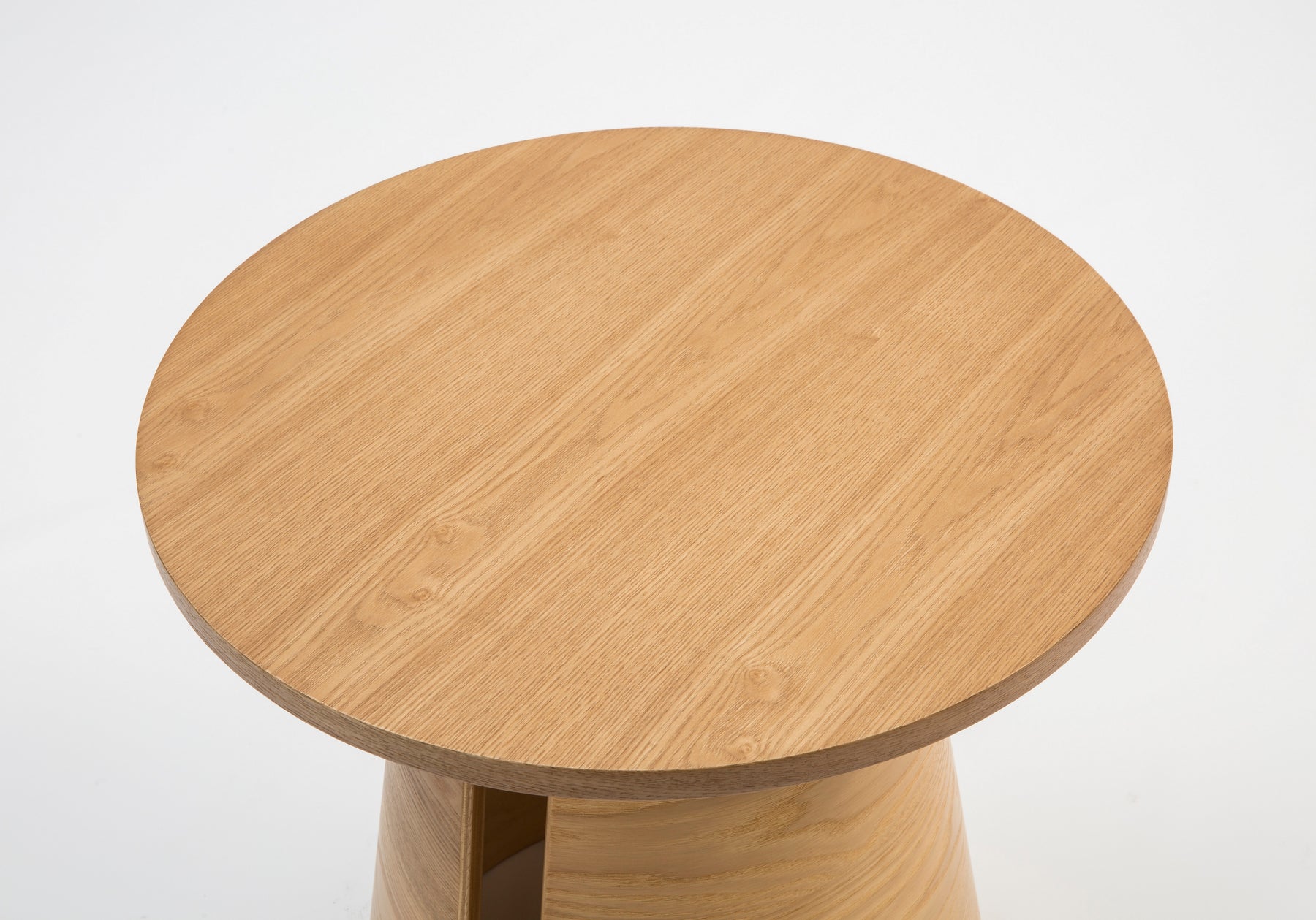 Tavolino tondo in legno naturale Cep di Teulat Ø50 h50 cm