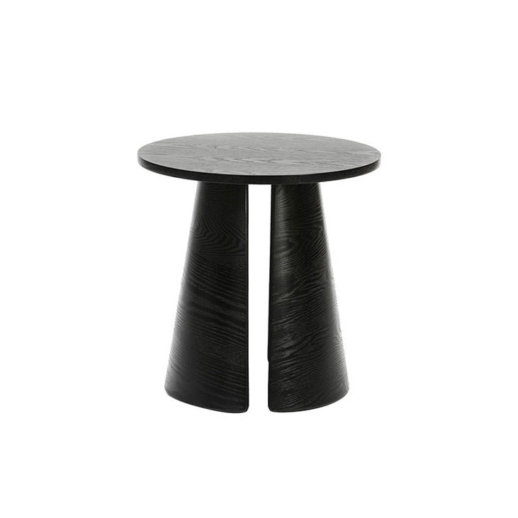 Tavolino tondo in legno nero Cep di Teulat Ø50 h50 cm