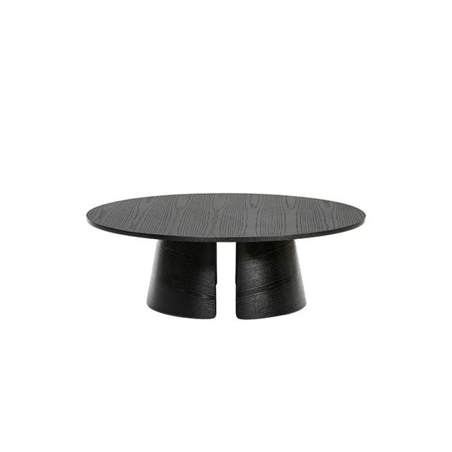 Tavolino basso tondo nero Cep di Teulat Ø110 h36 cm