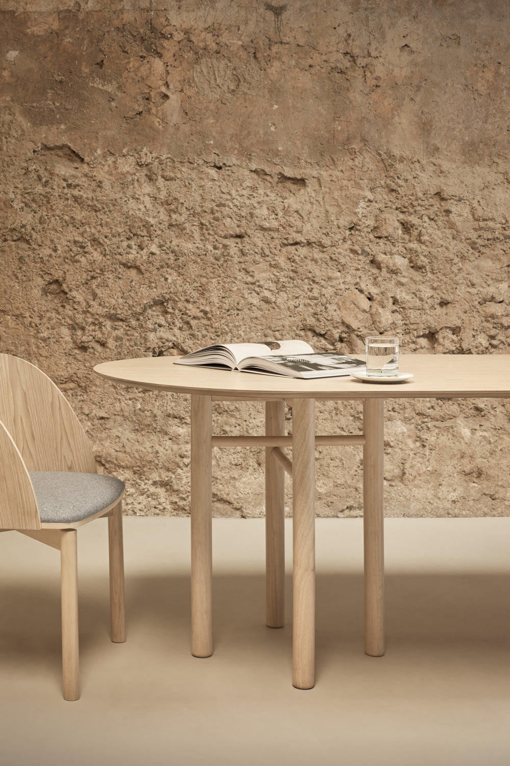 Tavolo 6 posti in legno naturale Junco 200x100 cm