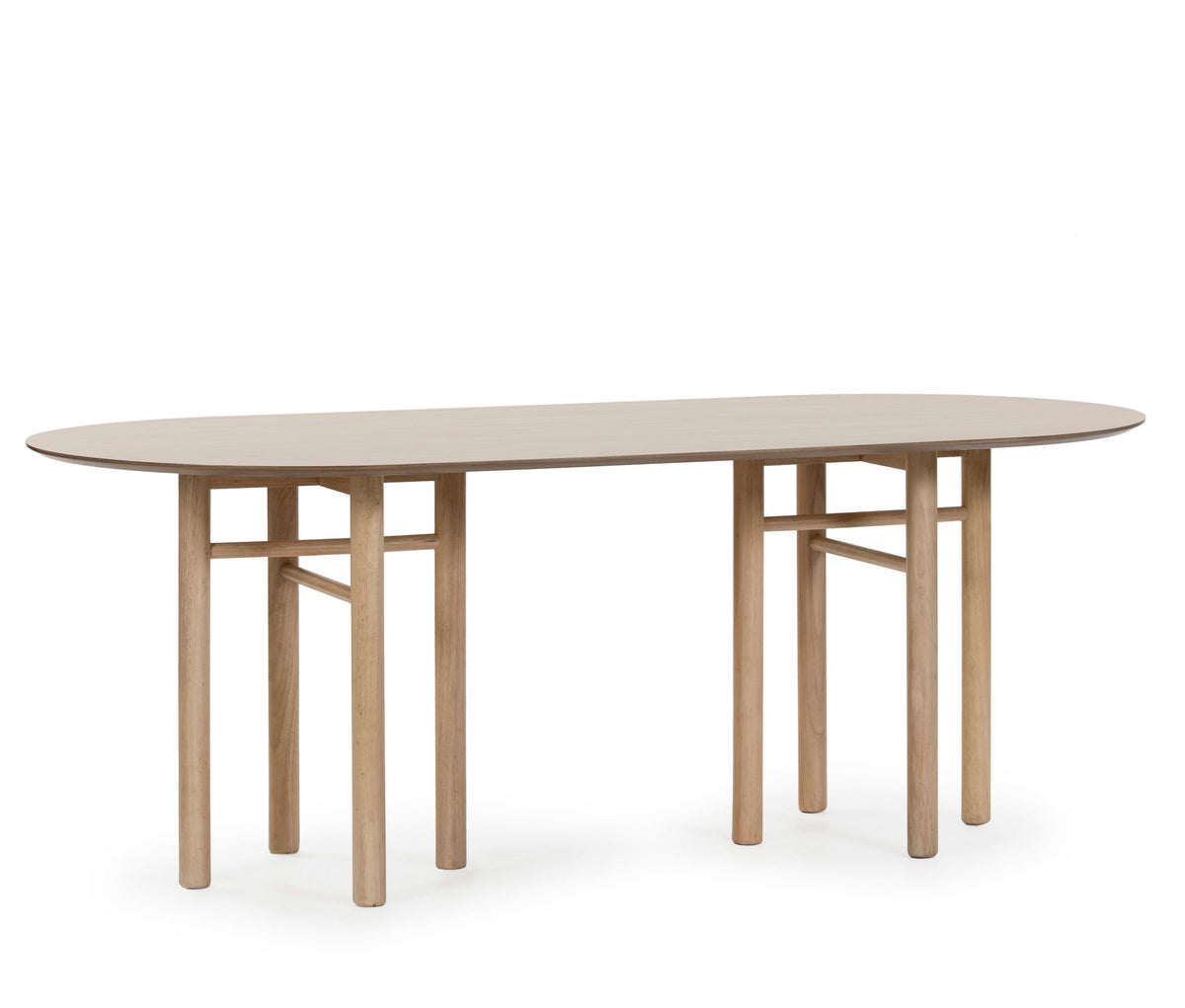 Tavolo 6 posti in legno naturale Junco 200x100 cm