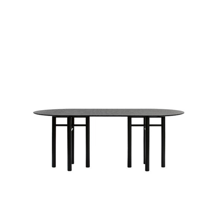 Tavolo 6 posti in legno tinteggiato nero 200x100 cm
