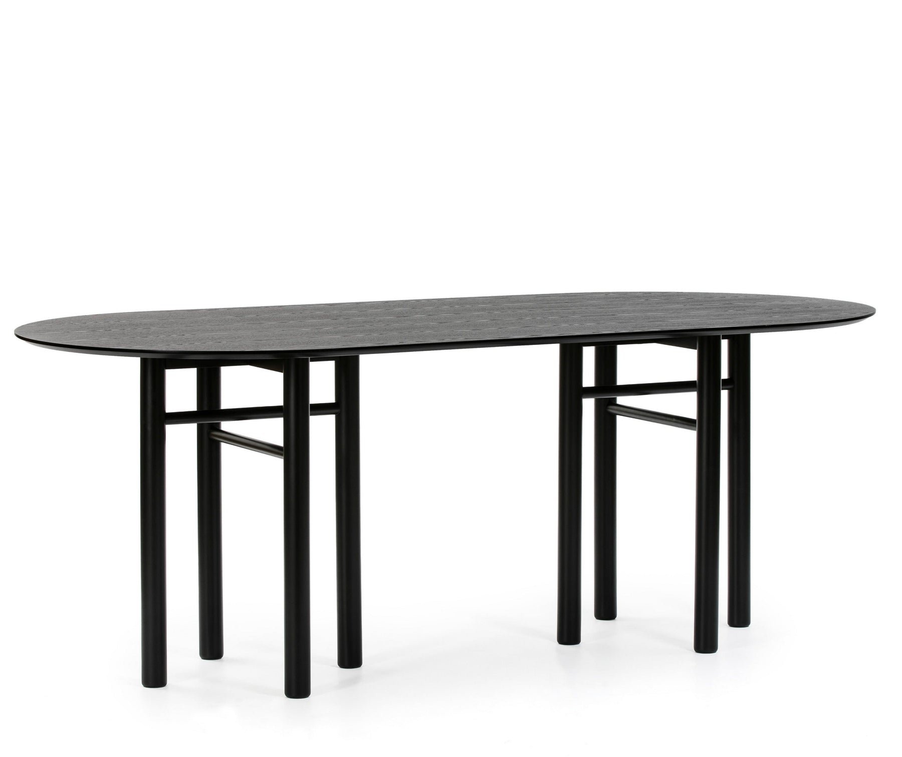 Tavolo 6 posti in legno tinteggiato nero 200x100 cm