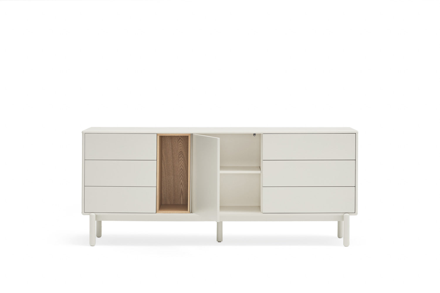 Madia 6 cassetti 1 anta crema Corvo di Teulat 180x40 cm