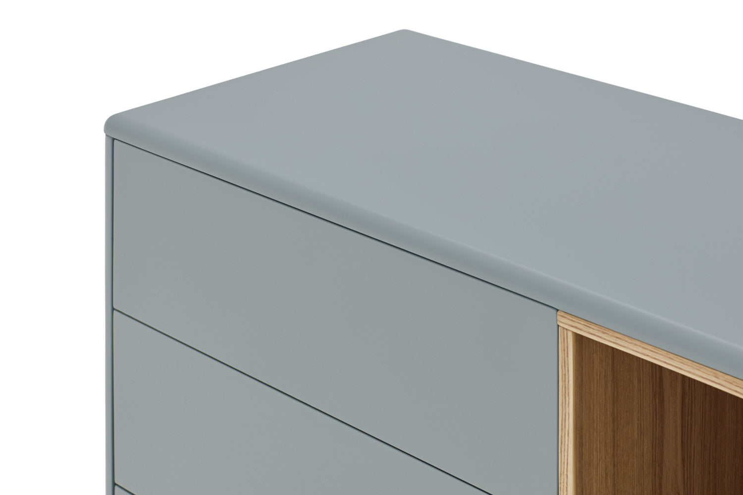 Madia 6 cassetti 1 anta grigio perla Corvo di Teulat 180x40 cm