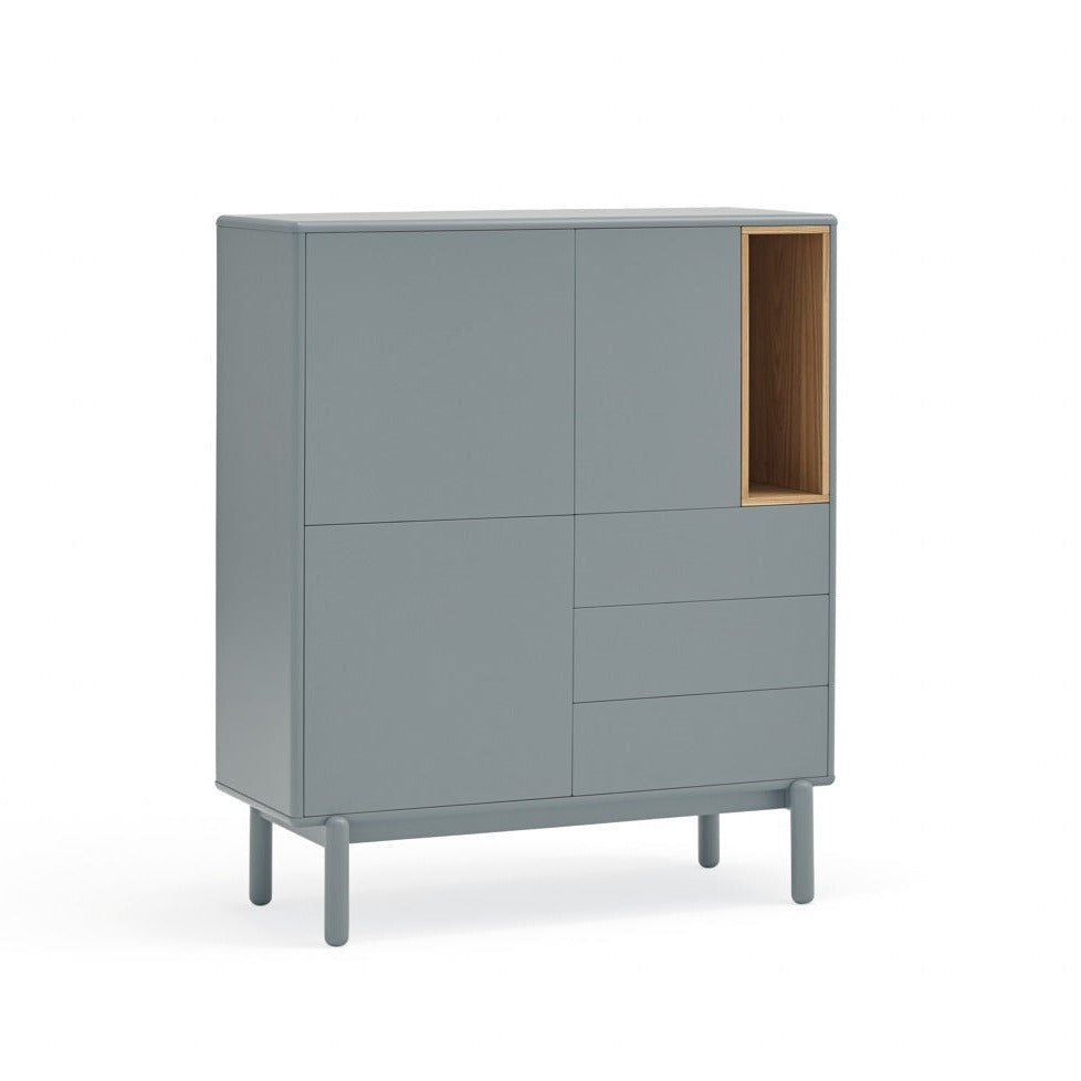Credenza 3 ante 3 cassetti grigio perla Corvo di Teulat 100x120 cm