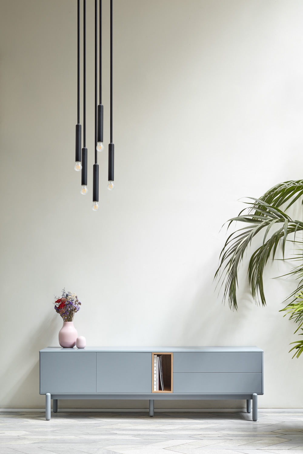 Mobile TV grigio perla Corvo di Teulat 180x40 cm