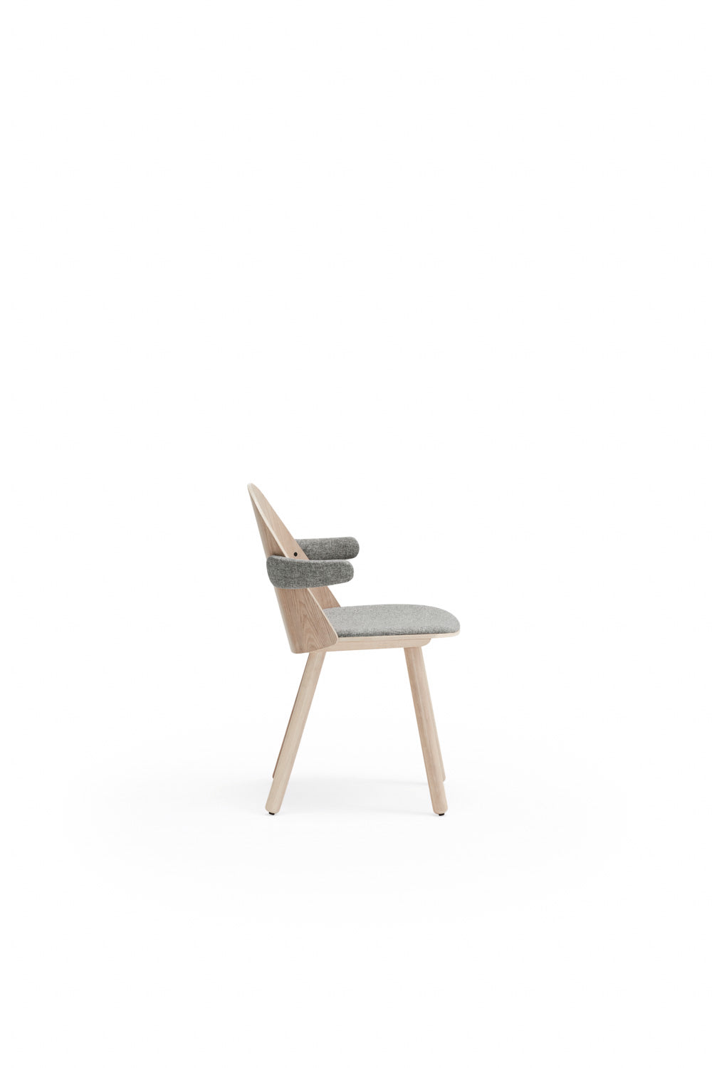set 2 Sedie Uma in legno naturale con braccioli
