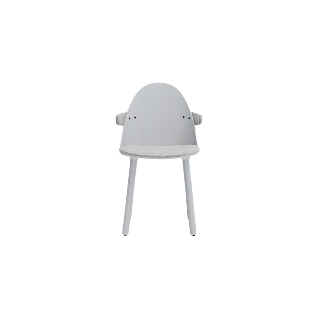 set 2 Sedia Uma grigio con braccioli
