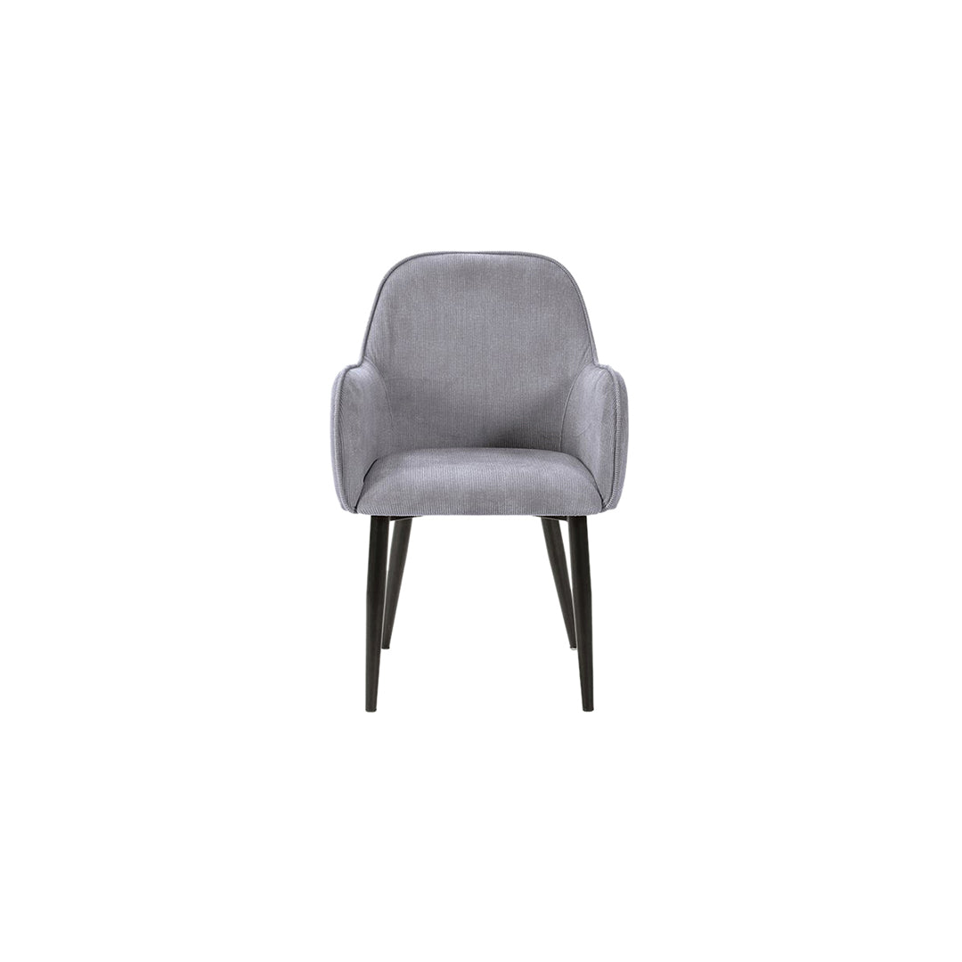 Set 2 sedie Sava in velluto grigio chiaro