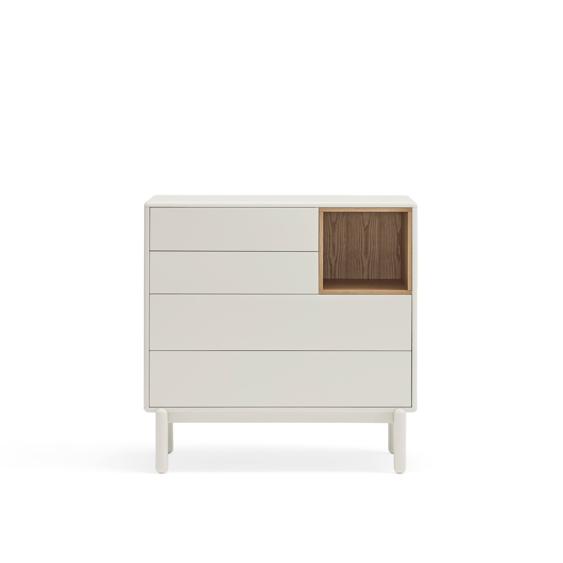 Cassettiera crema 4 cassetti Corvo di Teulat 90x40 cm