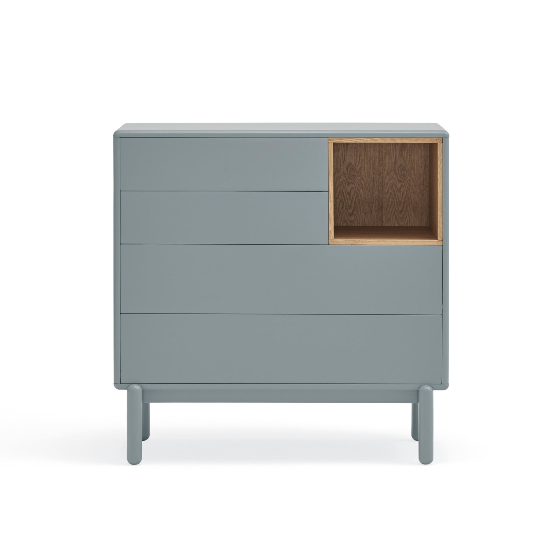 Cassettiera grigio perla 4 cassetti Corvo di Teulat 90x40 cm