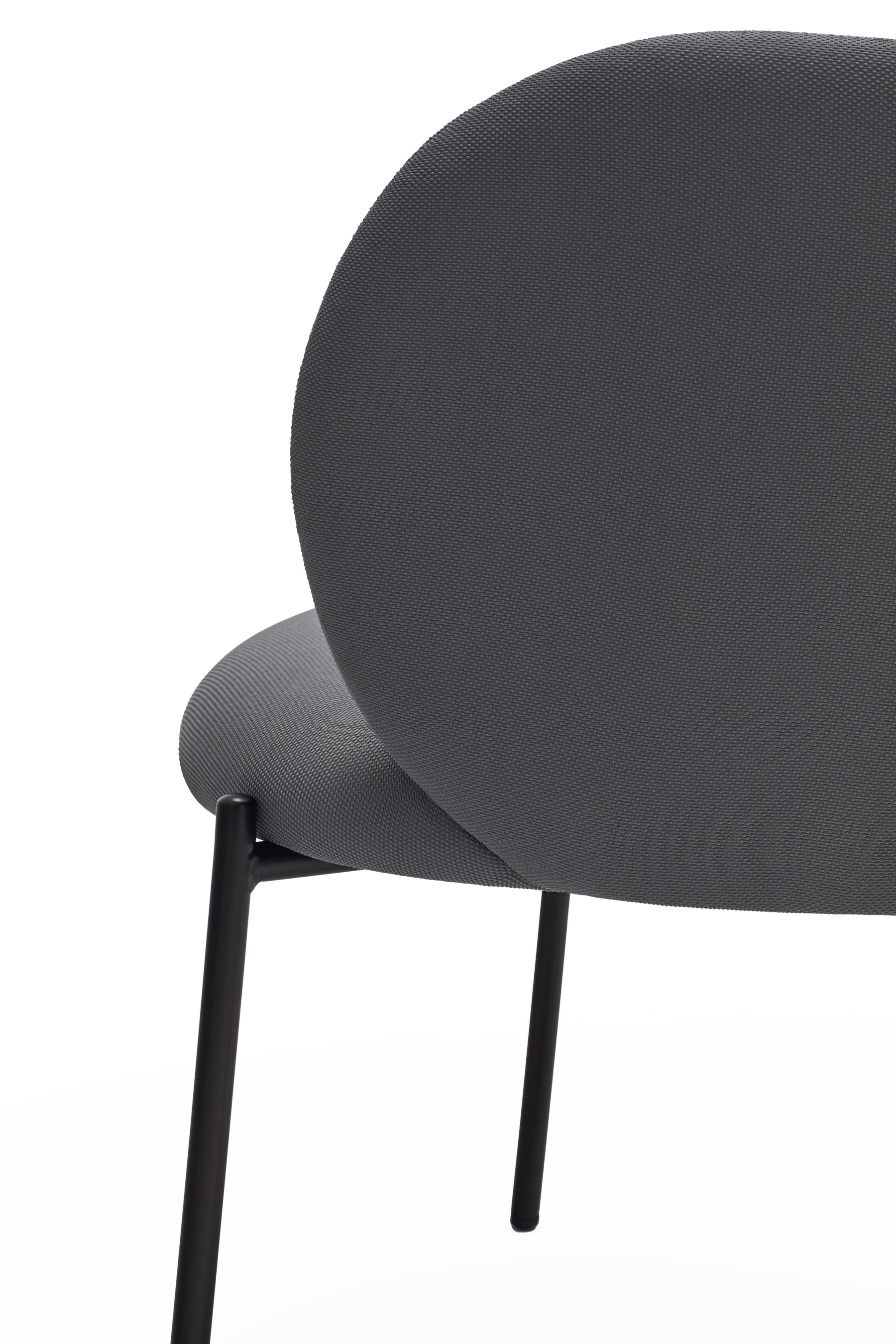 Poltrona in tessuto grigio scuro struttura in metallo Mogi 66x74 h49