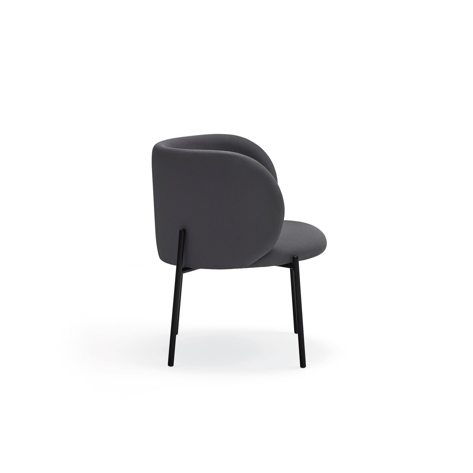 Poltrona in tessuto grigio scuro struttura in metallo Mogi 66x74 h49
