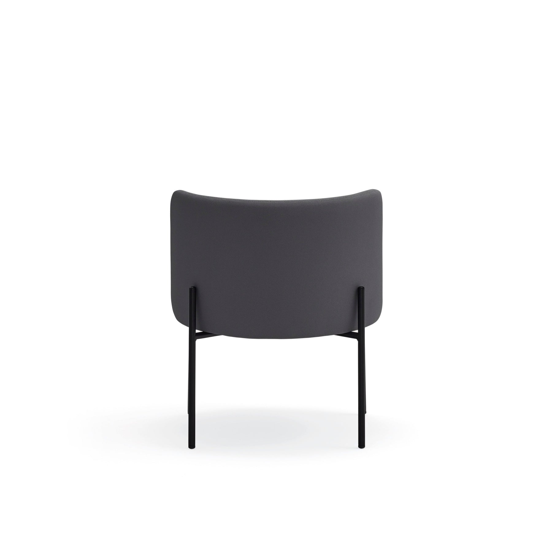 Poltrona in tessuto grigio scuro struttura in metallo Mogi 66x74 h49
